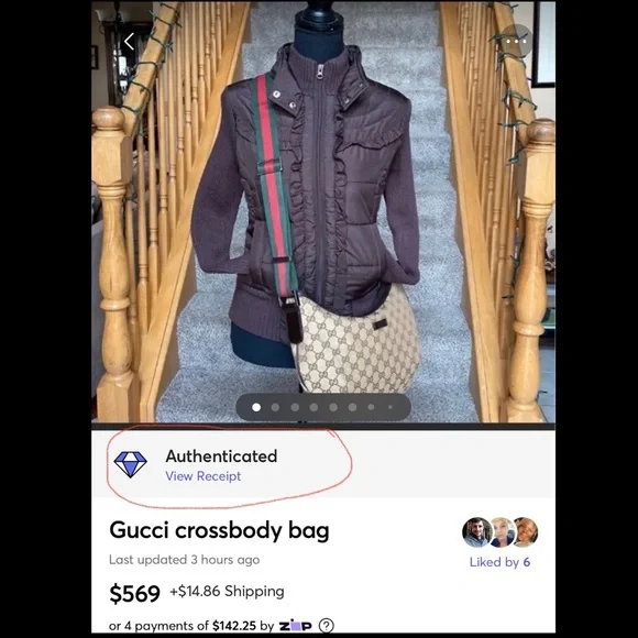 Gucci Beige and Brown Crossbody Bag with Red and Green Strap - Picture 16 of 16